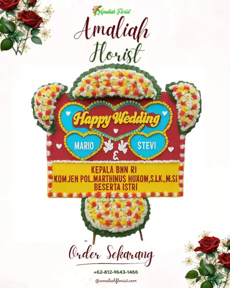 Papan Bunga Pernikahan Sutamaja